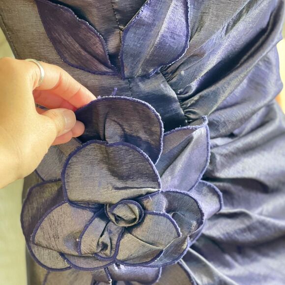 Vintage Y2K Jessica McClintock Iridescent Purple Trashy McBling Dress Size 8 - Picture 3 of 8